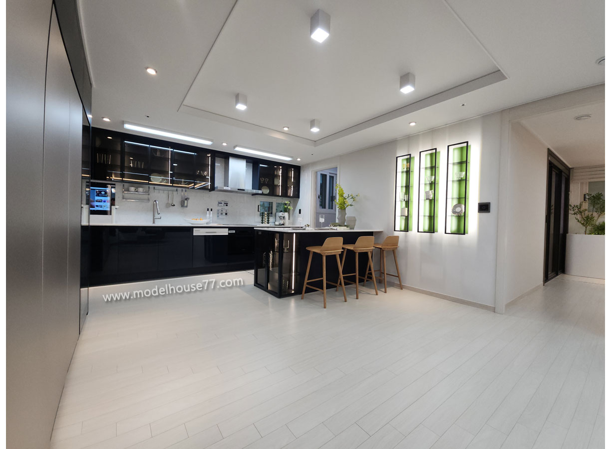 영종하늘도시 대라수 어썸의 아름답고 혁신적인 거실과 주방 1 