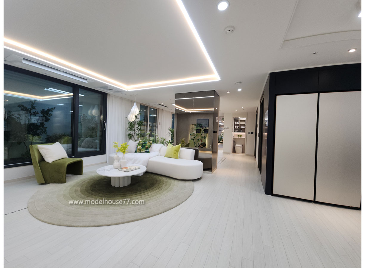 영종하늘도시 대라수 어썸의 아름답고 혁신적인 거실과 주방 3 