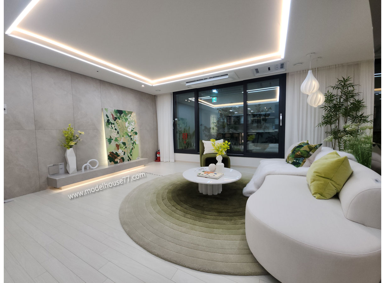 영종하늘도시 대라수 어썸의 아름답고 혁신적인 거실과 주방 4 